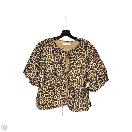 Top Short Sleeve By Abercrombie And Fitch In Animal Print, Size: Xl