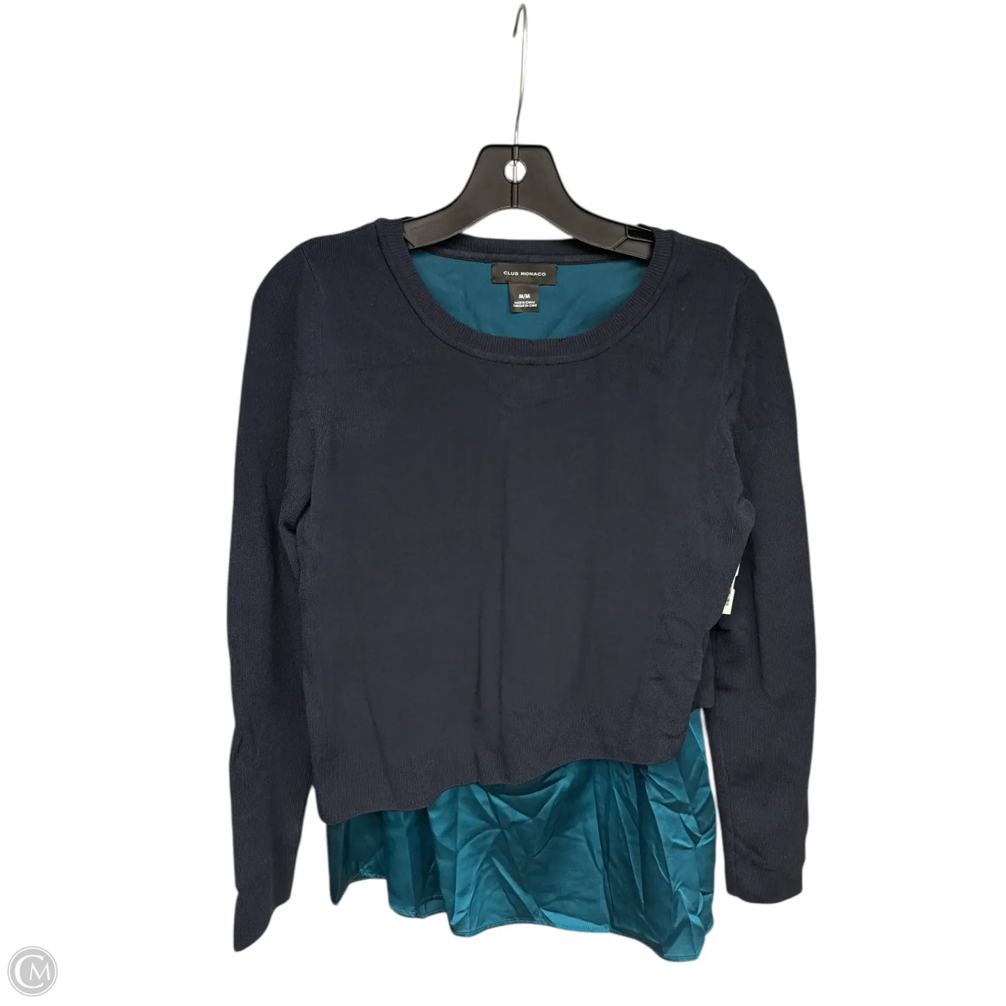 Top Long Sleeve By Club Monaco In Nautical Print, Size: M