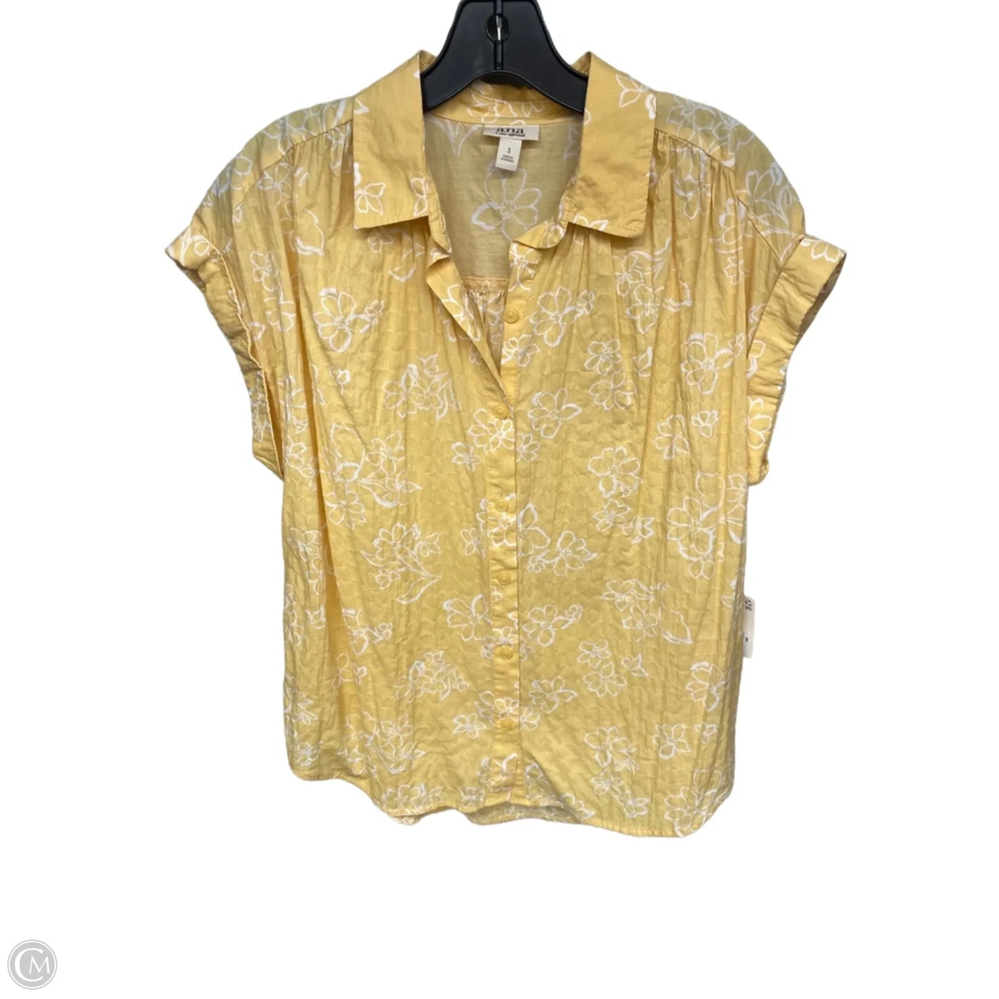 Top Short Sleeve By Ana In Yellow, Size: S