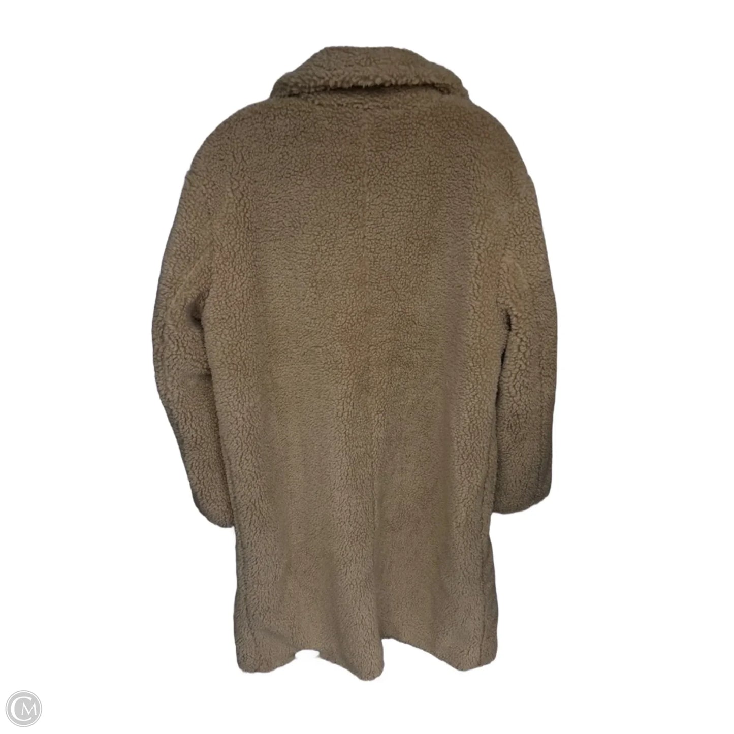 Coat Faux Fur & Sherpa By Lands End In Tan, Size: L