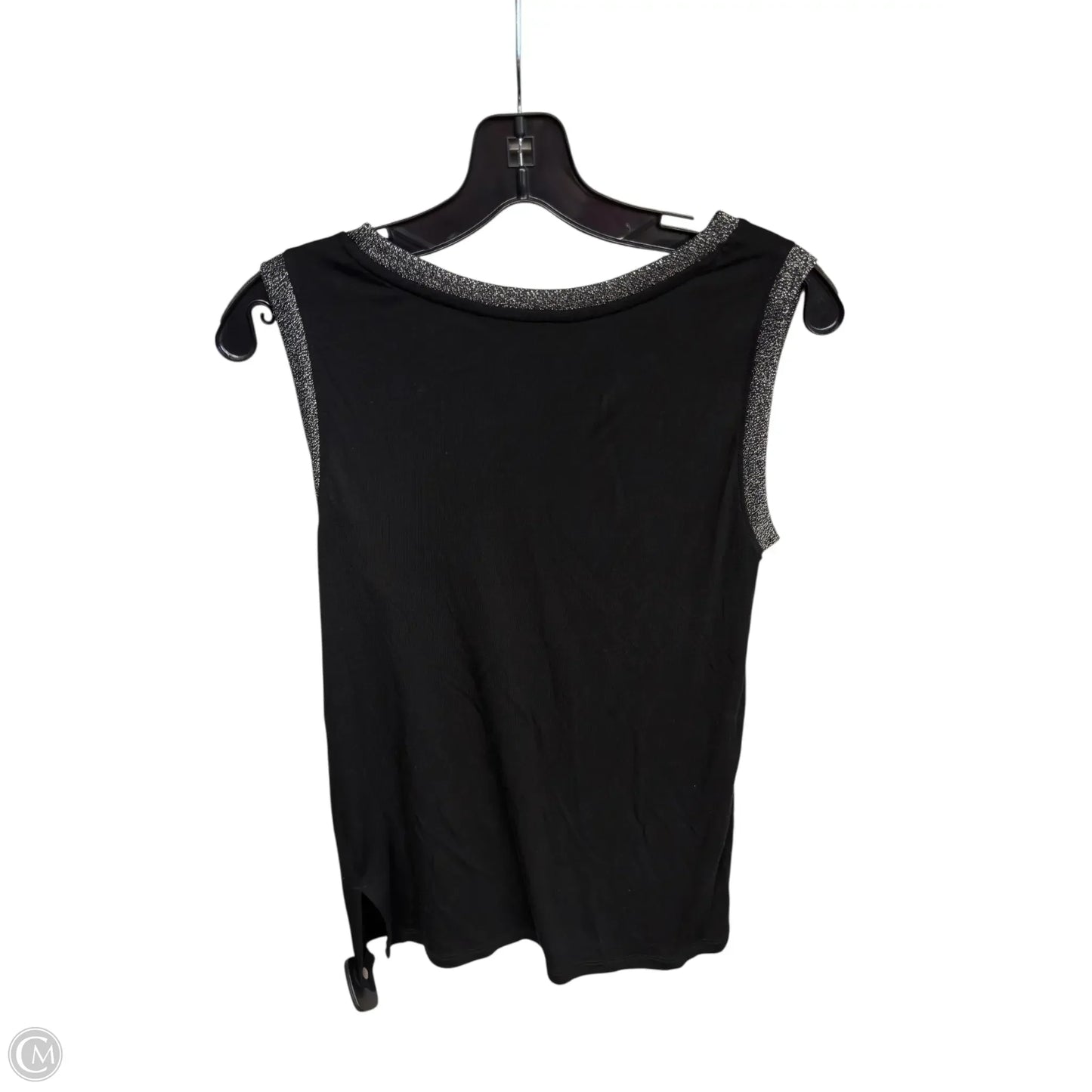 Top Sleeveless By Banana Republic In Black & Silver, Size: Xs