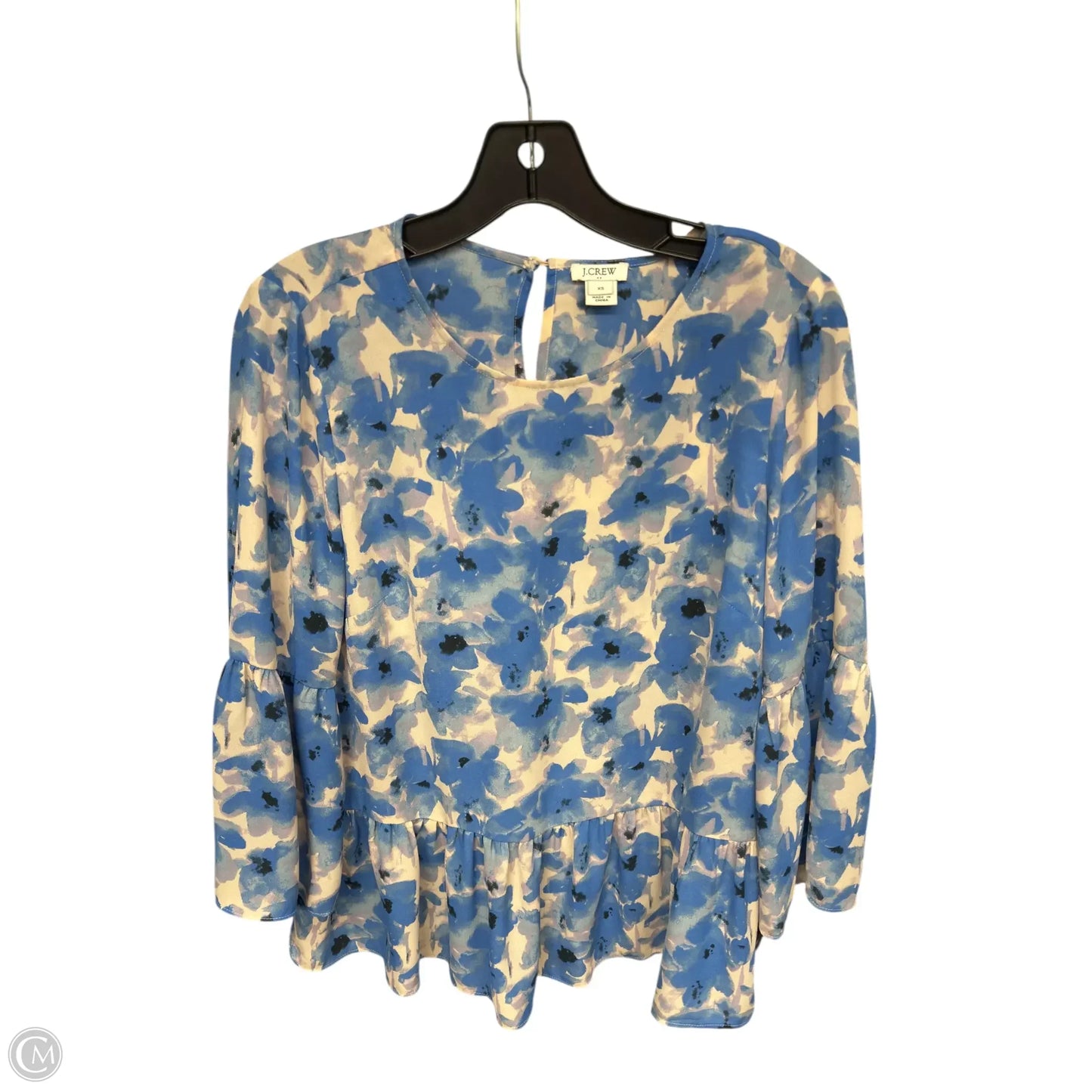 Top 3/4 Sleeve By J. Crew In Pink & Blue, Size: Xs