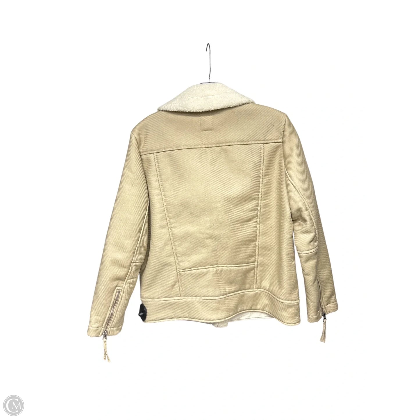 Jacket Faux Fur & Sherpa By Gap In Cream, Size: S