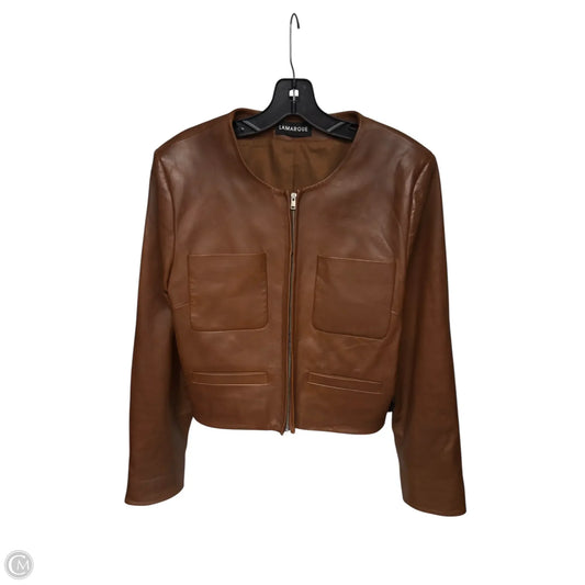 Jacket Moto By Lamarque In Brown, Size: M