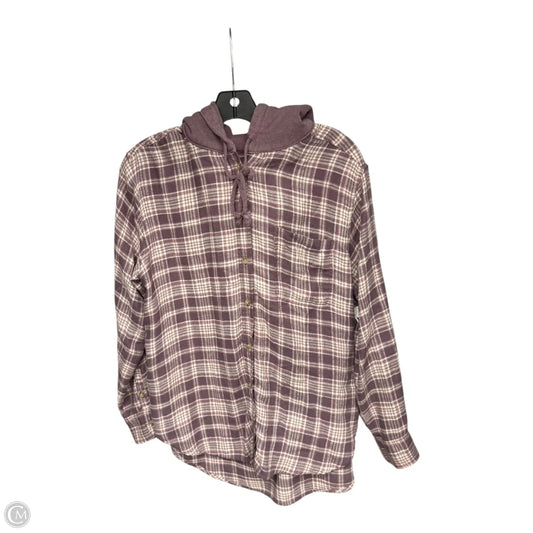 Jacket Shirt By American Eagle In Purple, Size: S