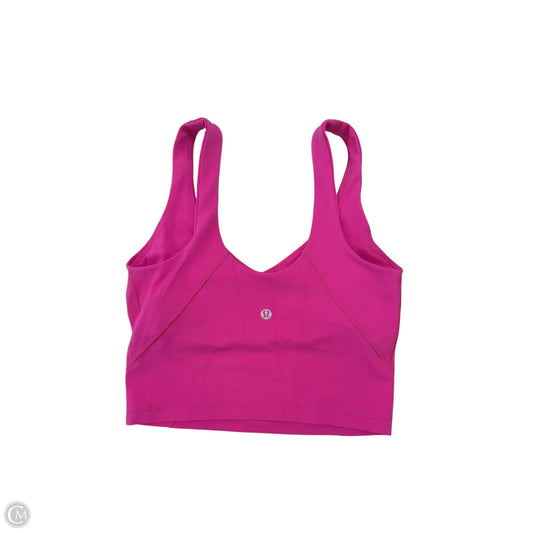 Athletic Bra By Lululemon In Pink, Size: 4