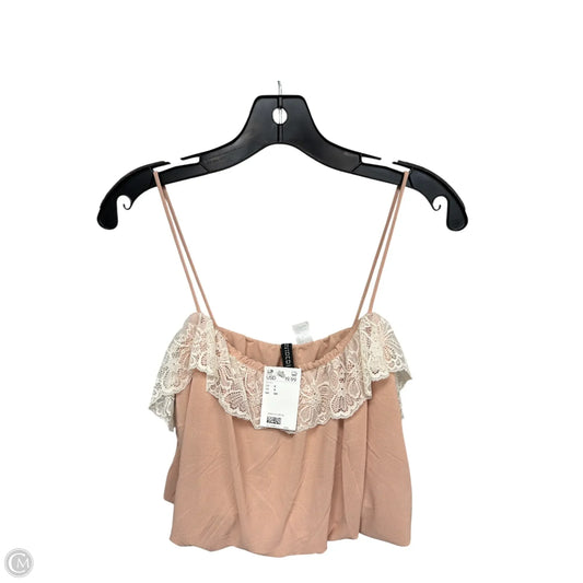 Top Sleeveless By H&m In Cream, Size: S