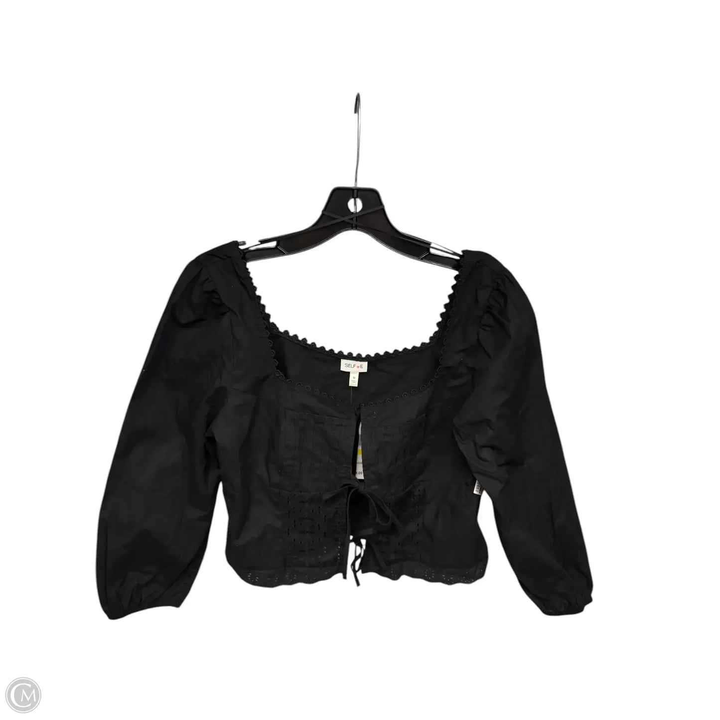 Top Long Sleeve By Clothes Mentor In Black, Size: M