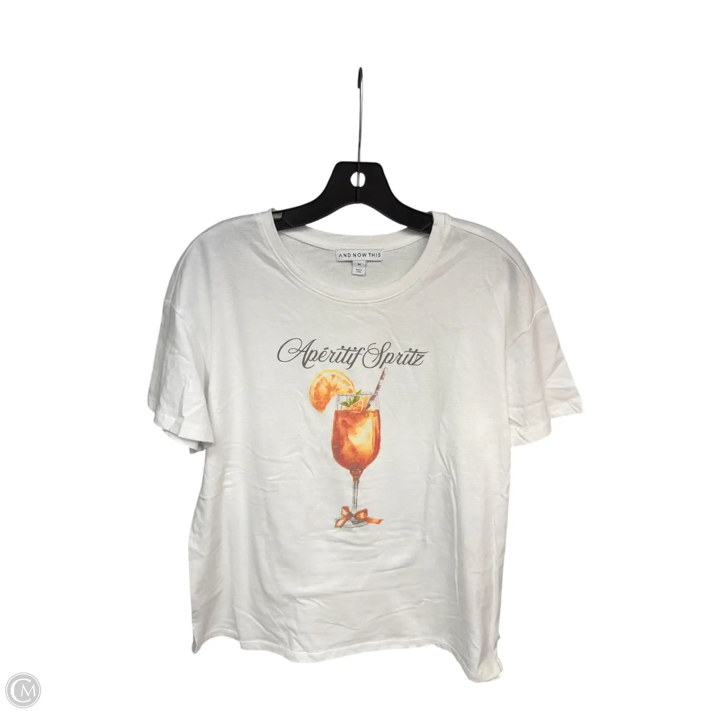 Top Short Sleeve By And Now This In White, Size: M
