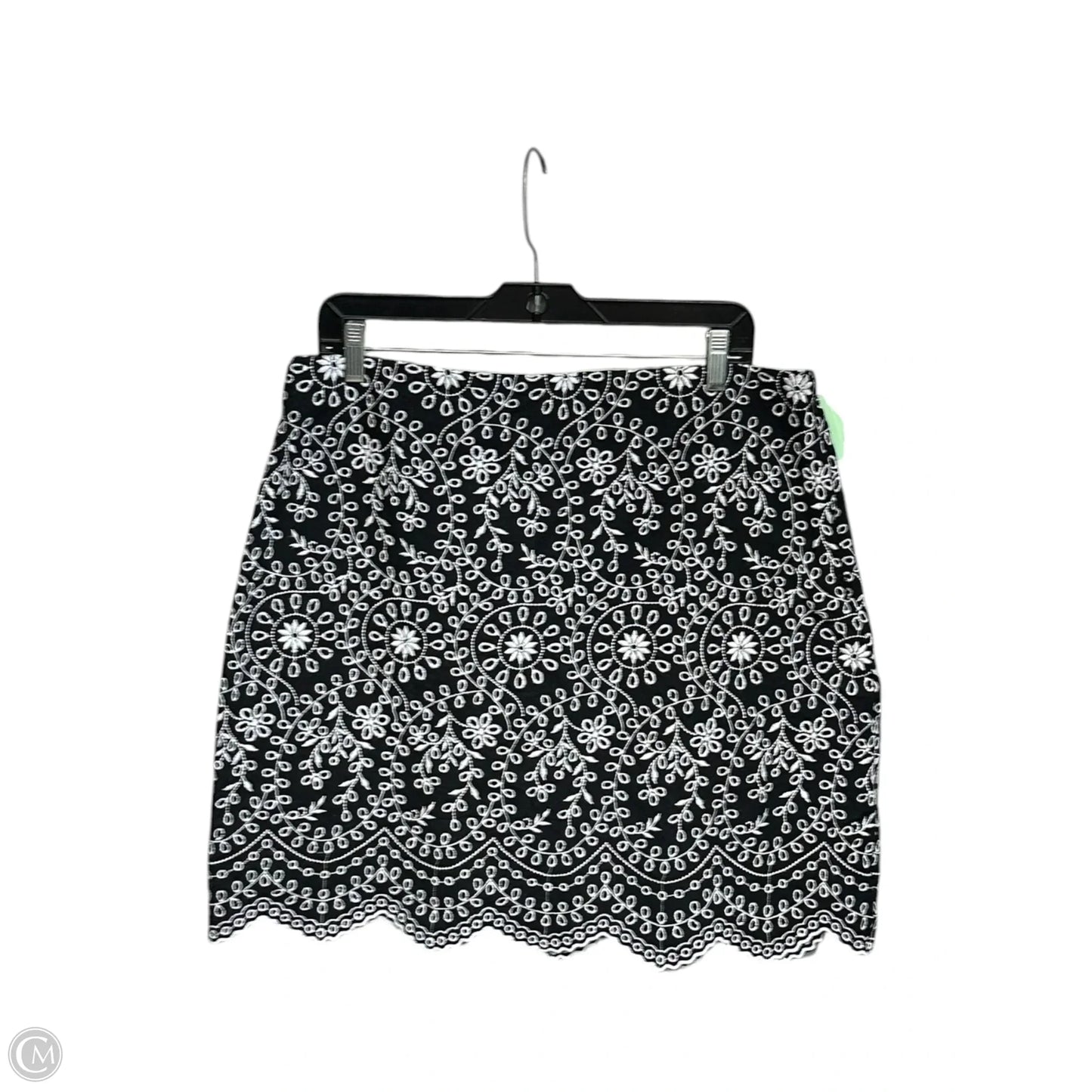 Skirt Midi By Loft In Black & White, Size: 14