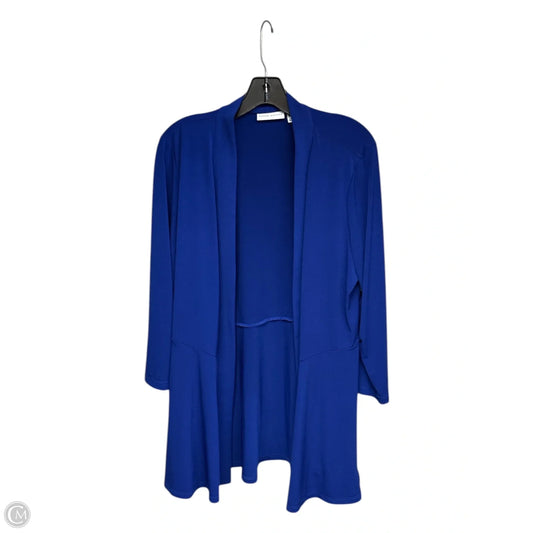 Cardigan By Susan Graver In Blue, Size: L