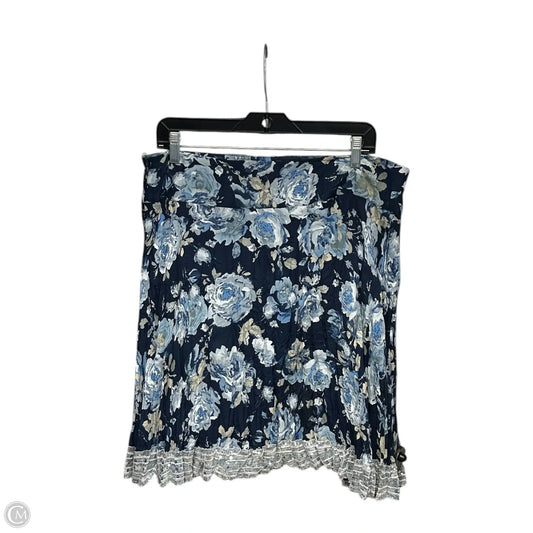 Skirt Midi By Inc In Blue & Silver, Size: 16