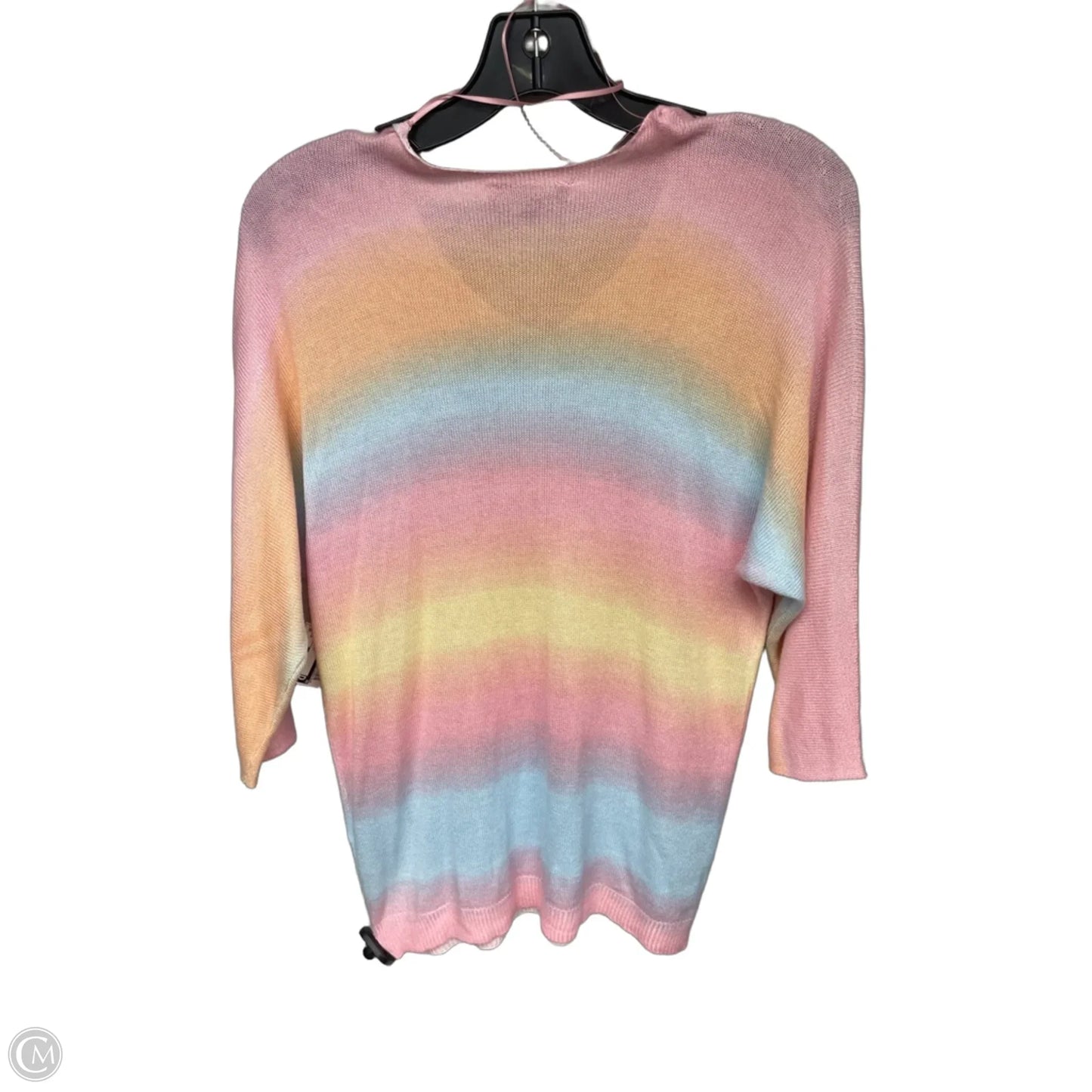 Sweater By Charlie B In Pink & Yellow, Size: Xs