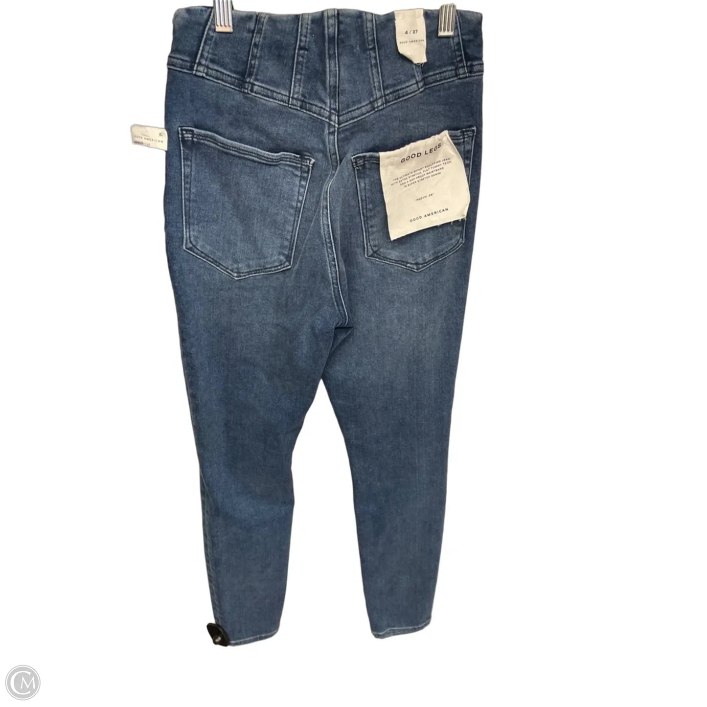 Jeans Skinny By Good American In Blue Denim, Size: 4