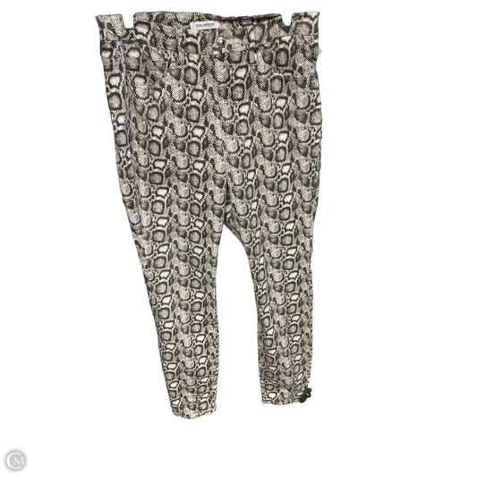 Jeans Skinny By Good American In Animal Print, Size: 16