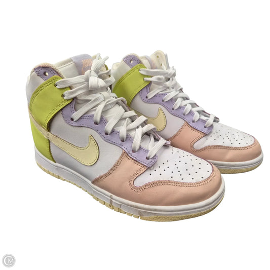 Shoes Sneakers By Nike In Pink & Yellow, Size: 8