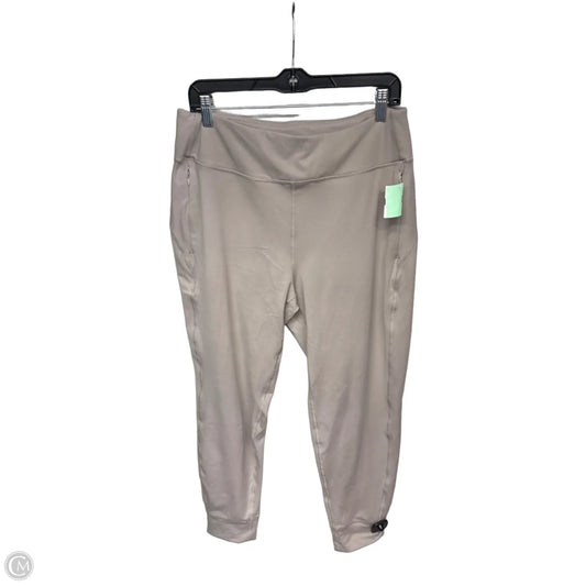 Athletic Leggings By 90 Degrees By Reflex In Taupe, Size: Xl