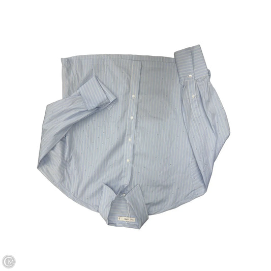 Top Long Sleeve By Mng In Blue & White, Size: M