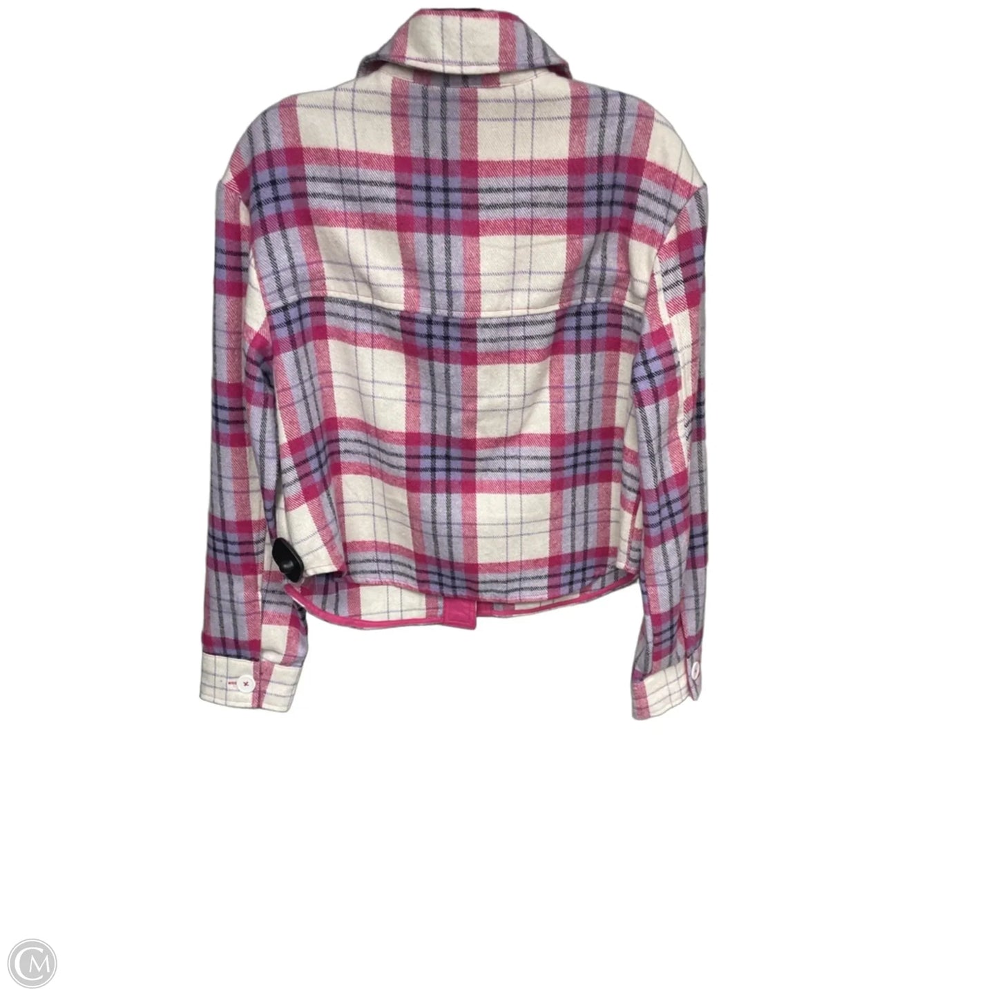 Jacket Shirt By Kut In Pink & Purple, Size: M