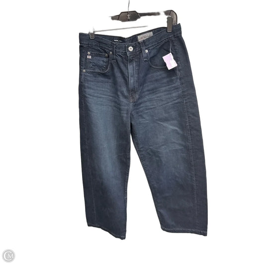 Jeans Wide Leg By Adriano Goldschmied In Blue Denim, Size: 8