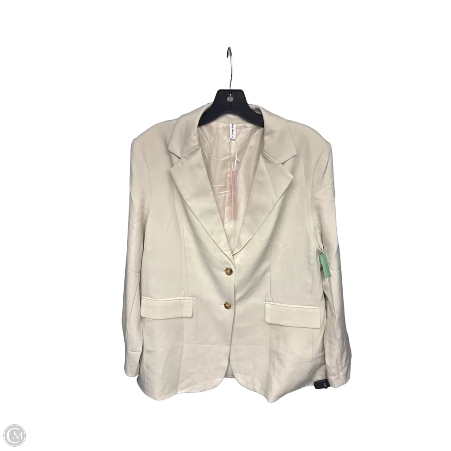 Blazer By Clothes Mentor In Cream, Size: L
