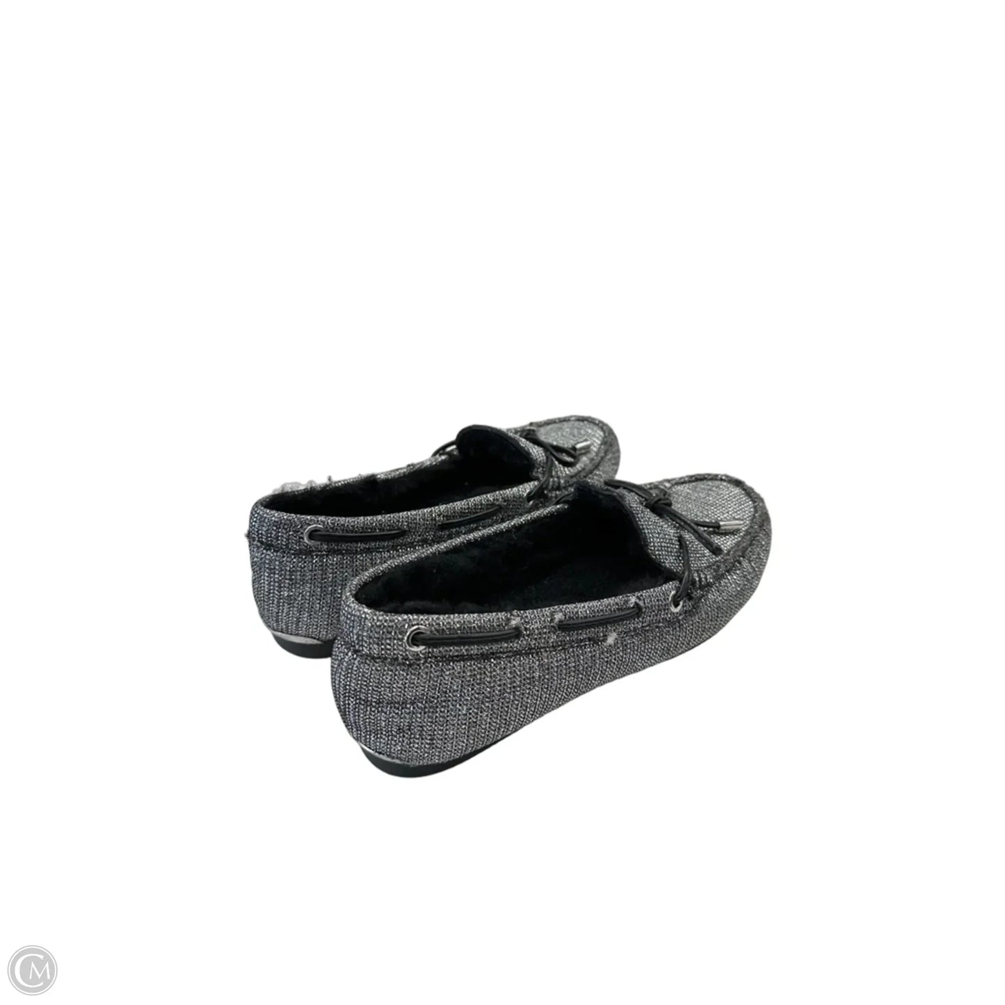 Slippers Designer By Michael Kors Collection In Silver, Size: 5.5