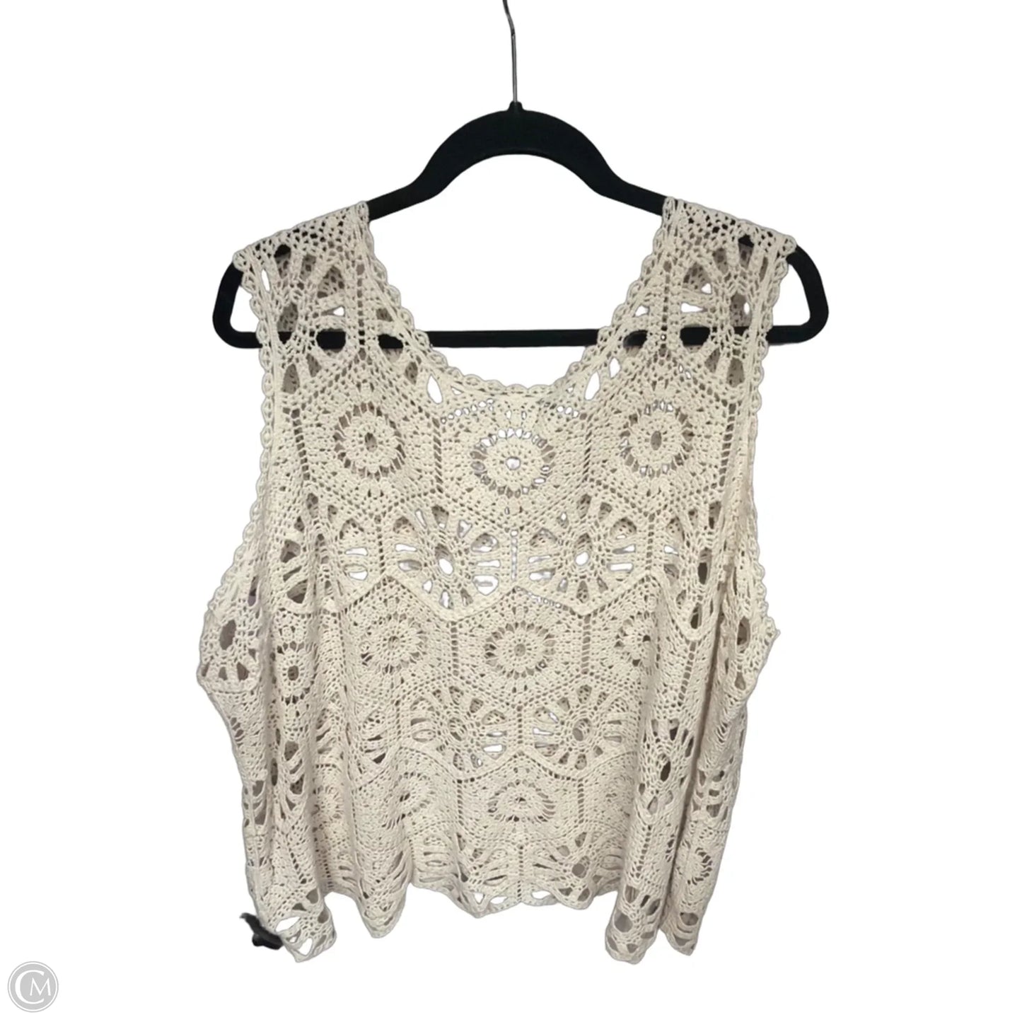 Top Sleeveless By Charlie B In Cream, Size: Xl