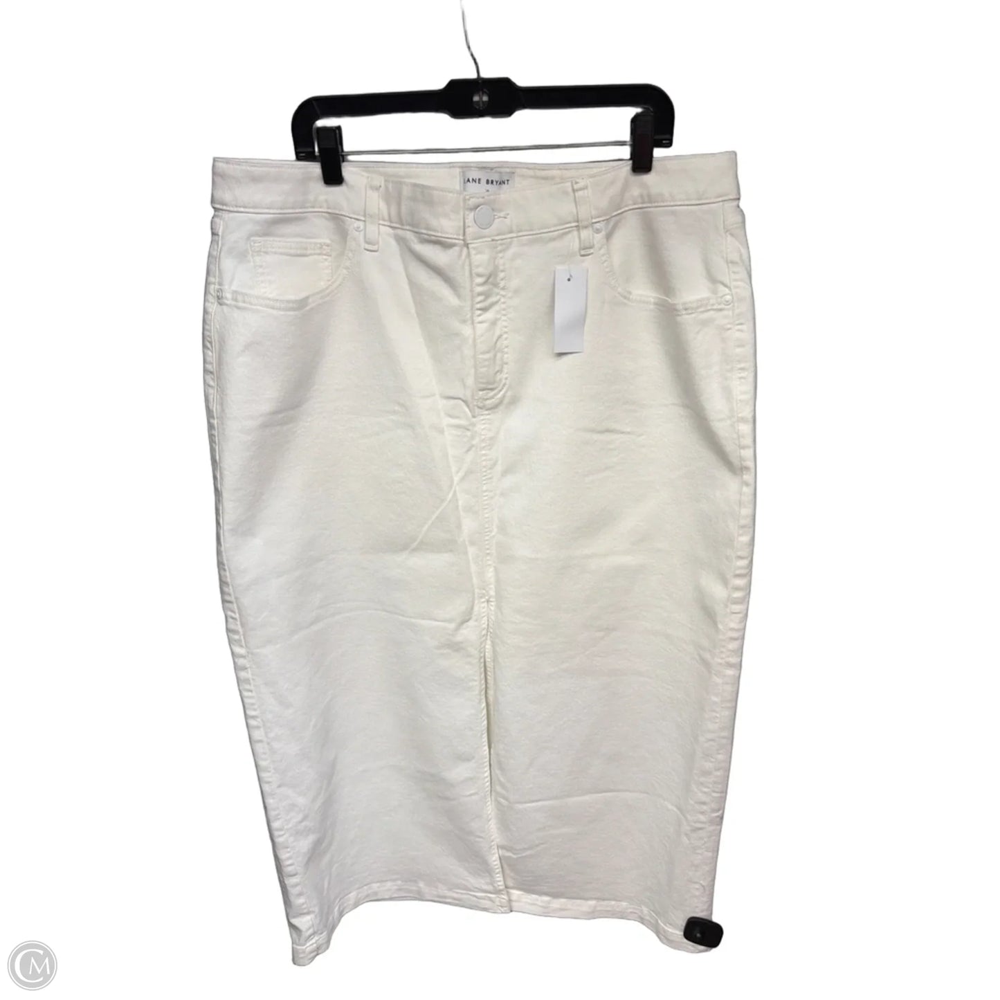 Skirt Maxi By Lane Bryant In White Denim, Size: 18