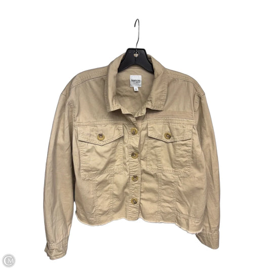Jacket Shirt By Kensie In Tan, Size: M