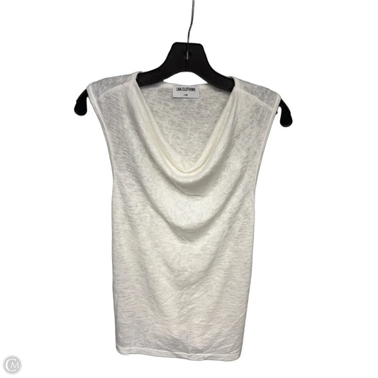 Top Sleeveless By Lna In White, Size: L