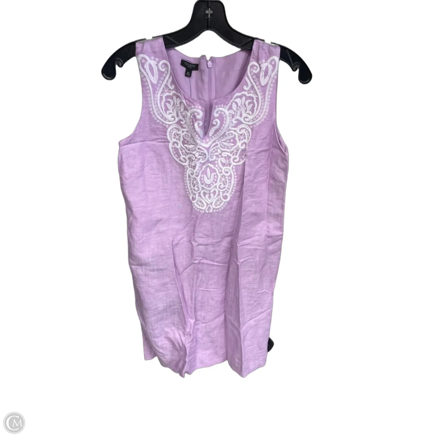 Dress Casual Midi By Talbots In Purple & White, Size: 6p