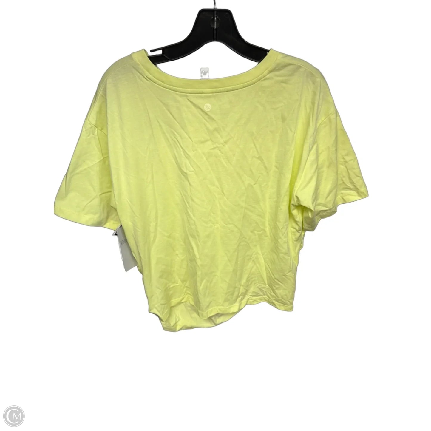 Athletic Top Short Sleeve By Zella In Yellow, Size: L