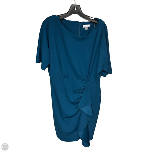 Dress Party Midi By Calvin Klein In Teal, Size: Xl
