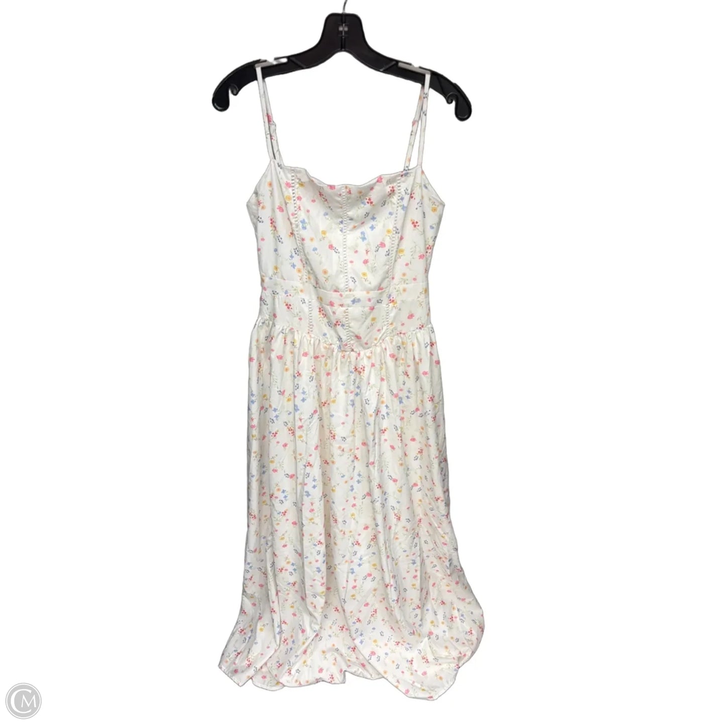 Dress Casual Maxi By Clothes Mentor In White & Yellow, Size: M