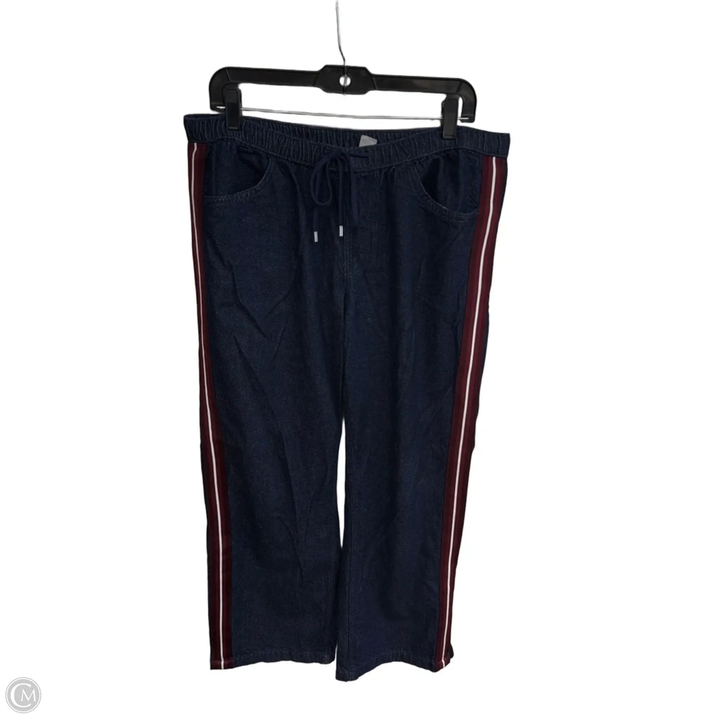Jeans Wide Leg By Divided In Blue Denim, Size: L