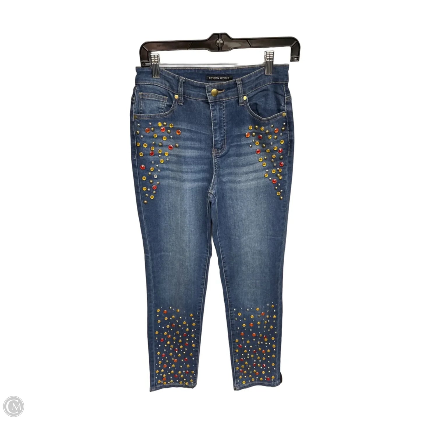 Jeans Skinny By Boston Proper In Blue Denim, Size: 4