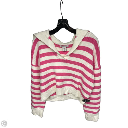Sweater By Sincerely Jules In Pink & White, Size: M
