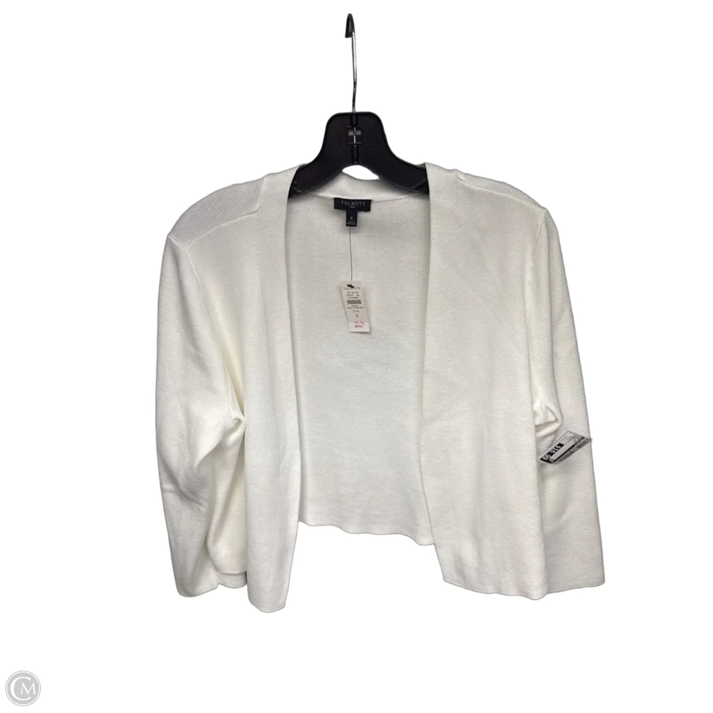 Sweater Cardigan By Talbots In White, Size: Xl