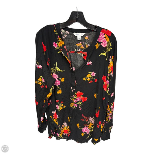 Top Long Sleeve By Old Navy In Floral Print, Size: Xl