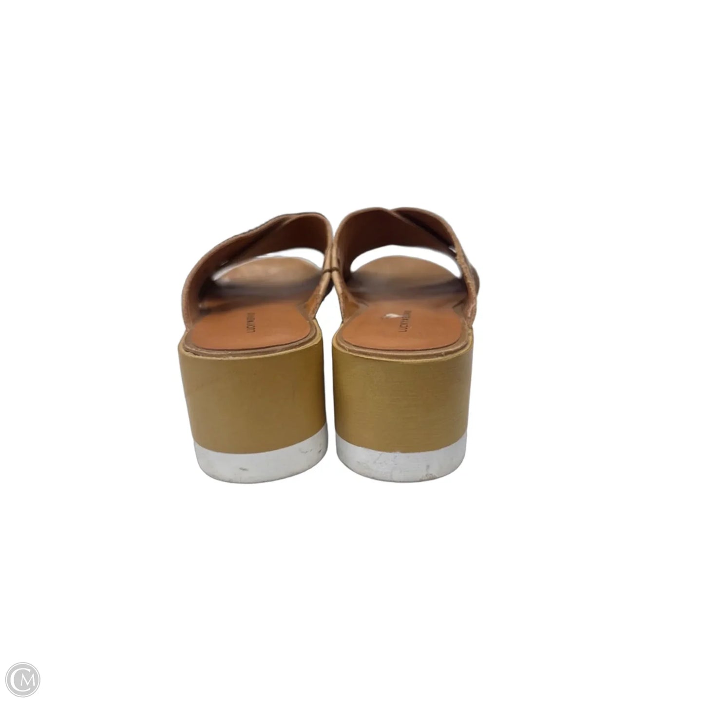 Sandals Heels Platform By Lucky Brand in Tan, Size: 7.5