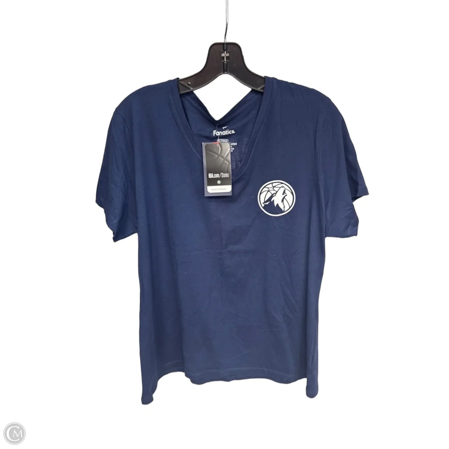 Athletic Top Short Sleeve By Fanatics In Navy, Size: Xl