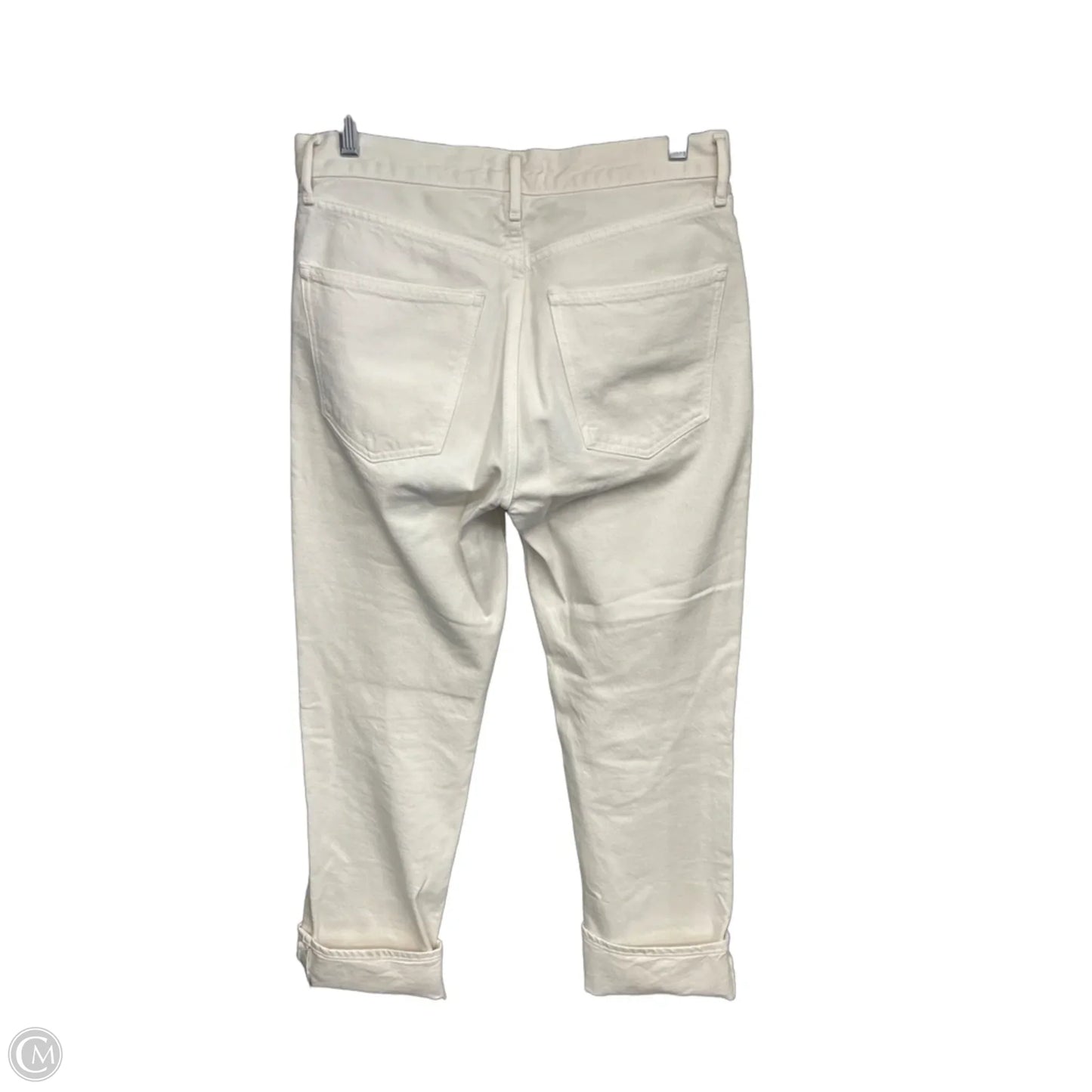 Jeans Straight By Agolde In White Denim, Size: 26