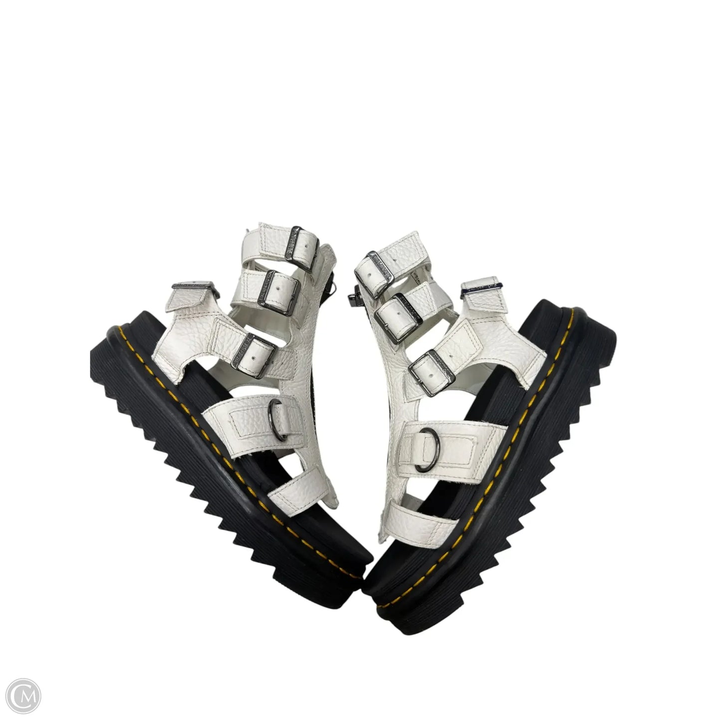 Sandals Heels Platform By Dr Martens In White, Size: 7