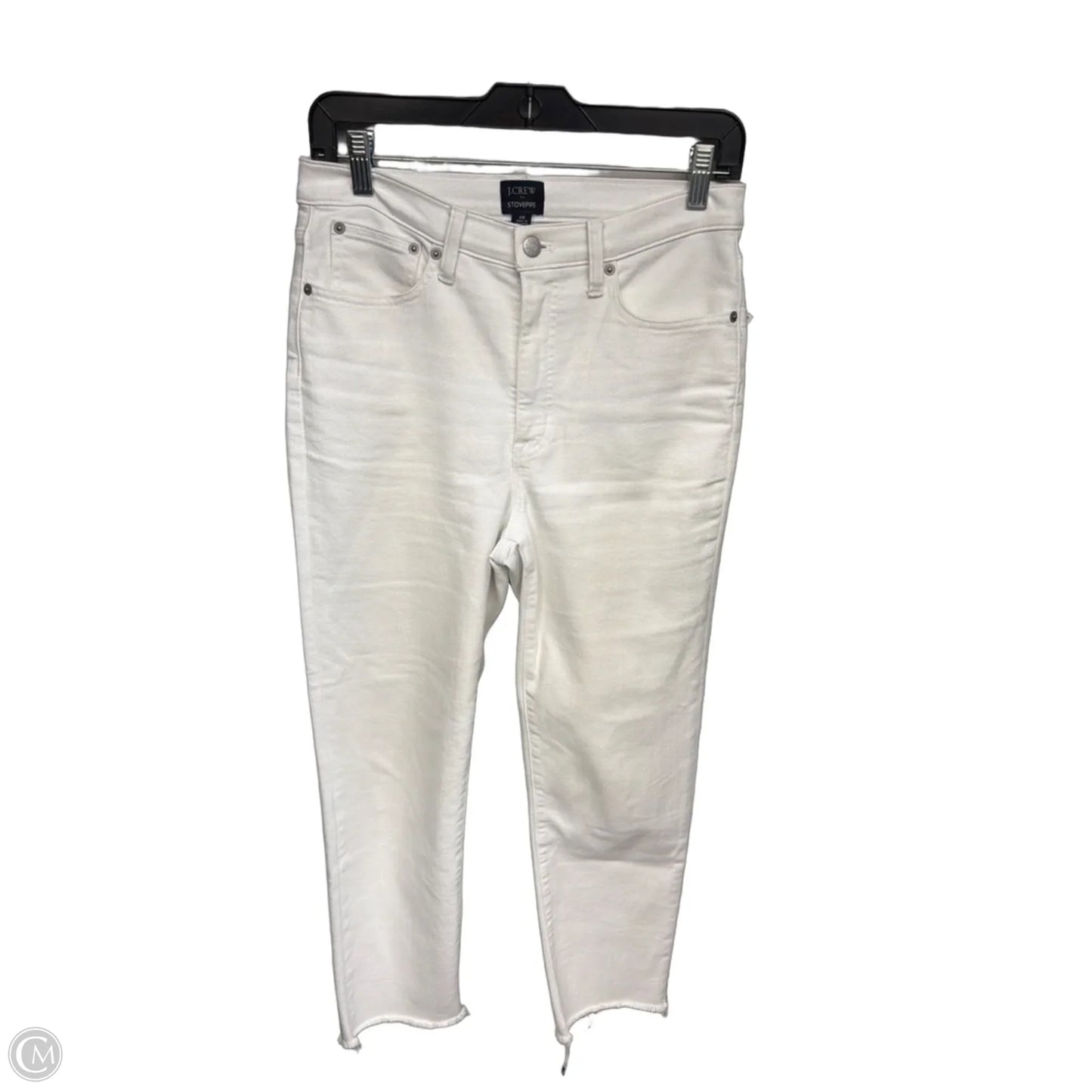 Jeans Cropped By J. Crew In White Denim, Size: 28