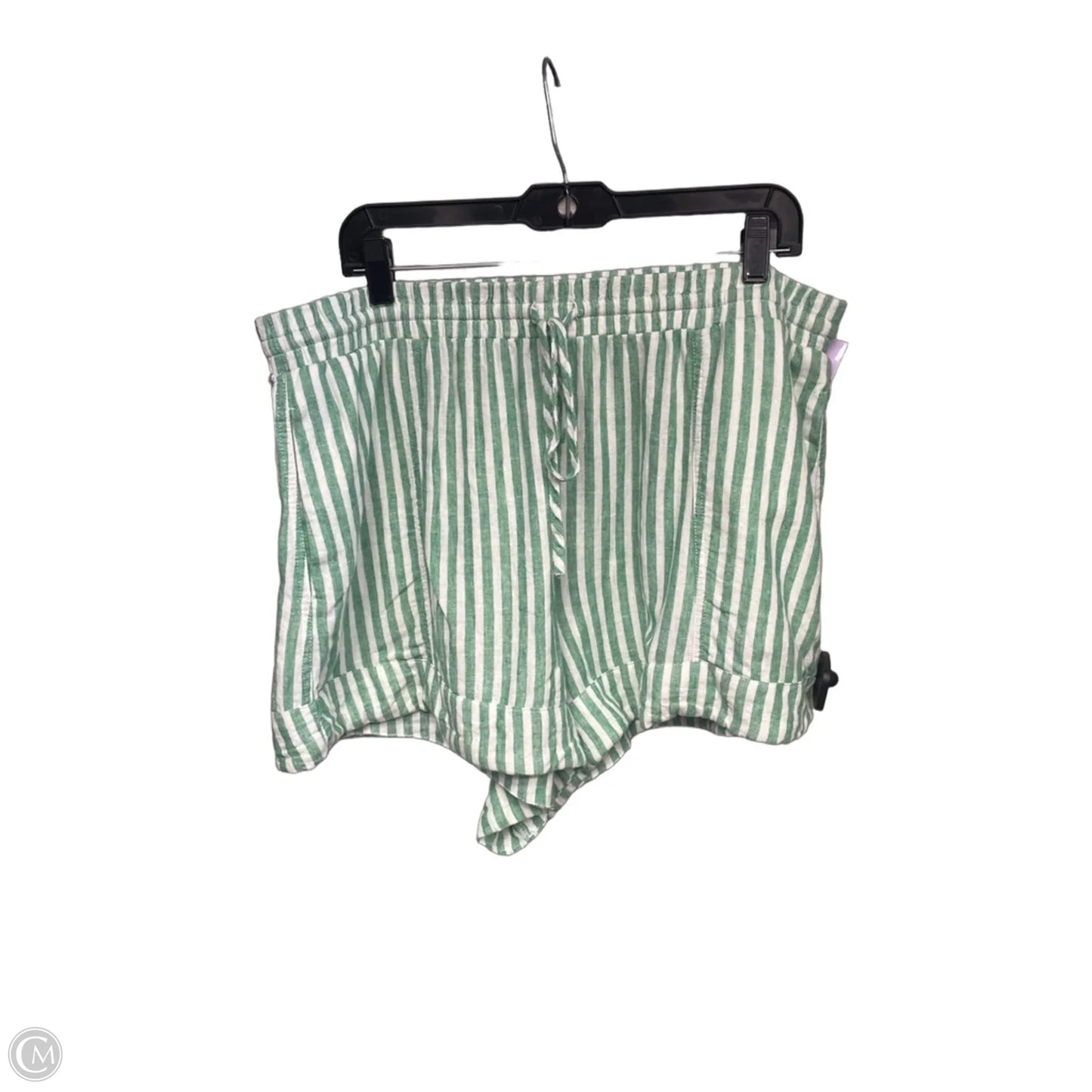 Shorts By Ava & Viv In Green & White, Size: Xl
