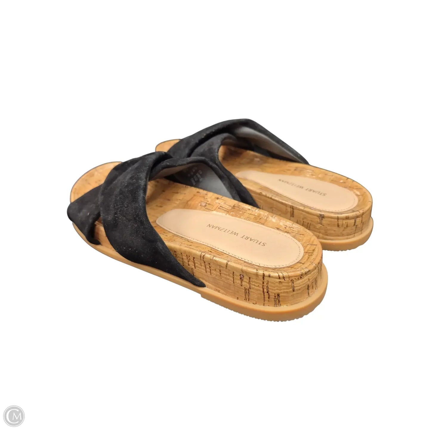 Sandals Designer By Stuart Weitzman In Black, Size: 7