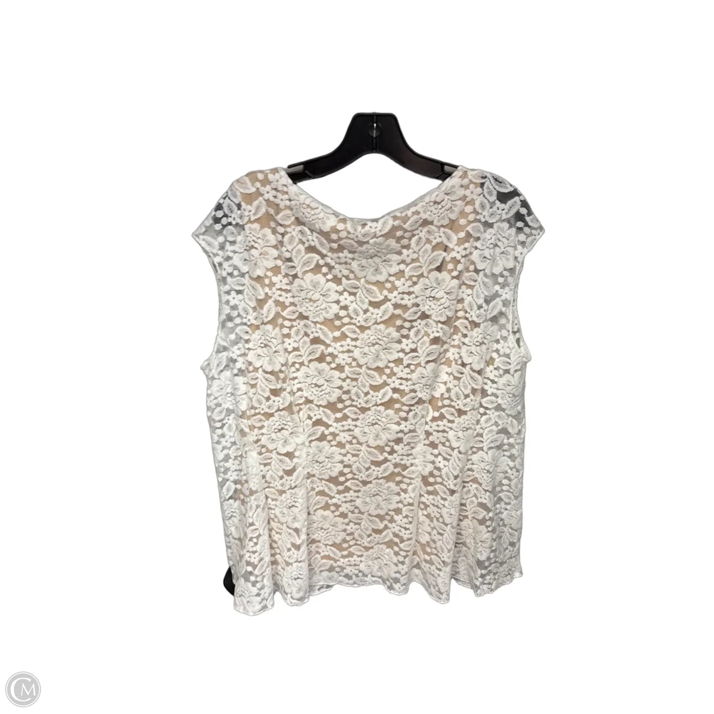 Top Sleeveless By Torrid In White, Size: 1x