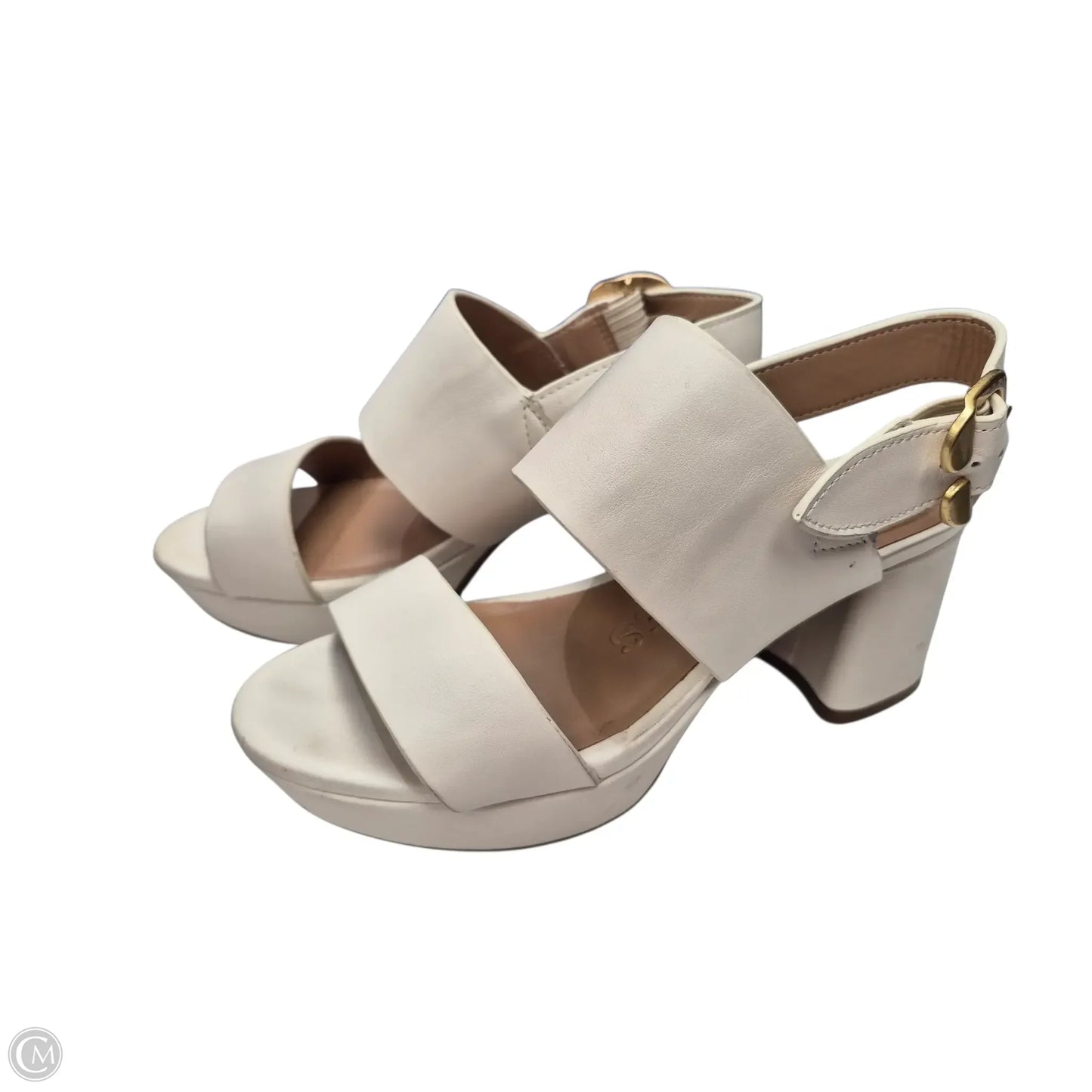 Shoes Heels Block By Aerosoles In Cream, Size: 8