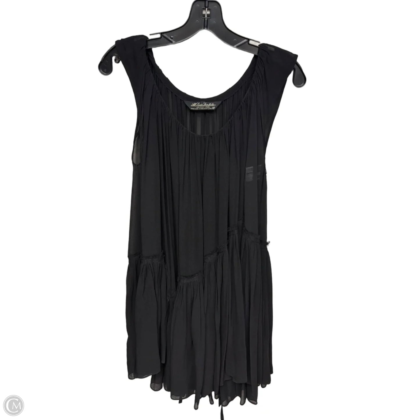 Tunic Sleeveless By Clothes Mentor In Black, Size: 10