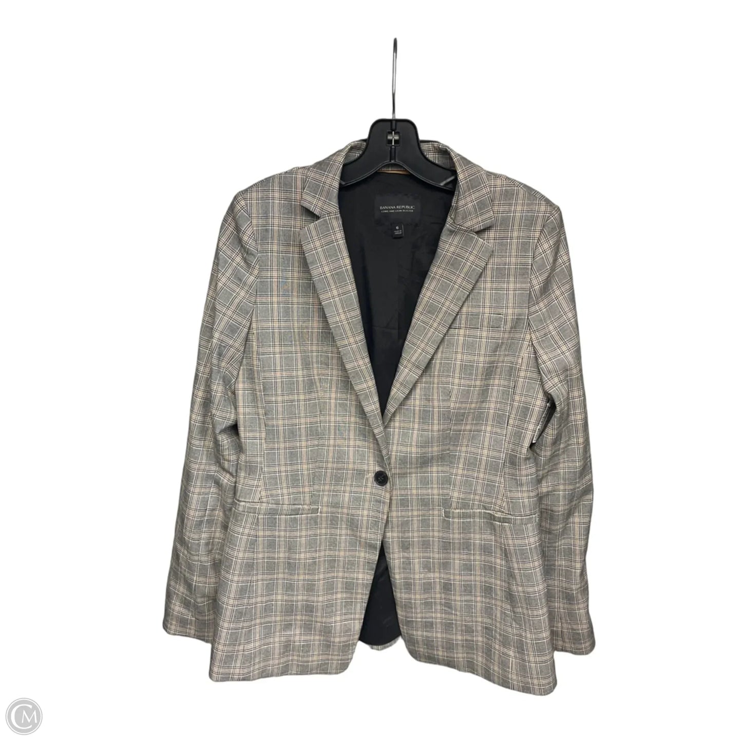 Blazer By Banana Republic In Grey, Size: 6
